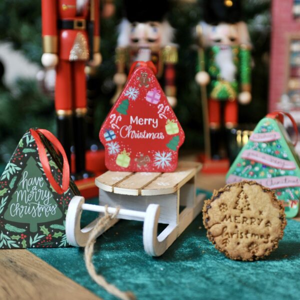 Coffret Boîte métal 2 Biscuits de Noël